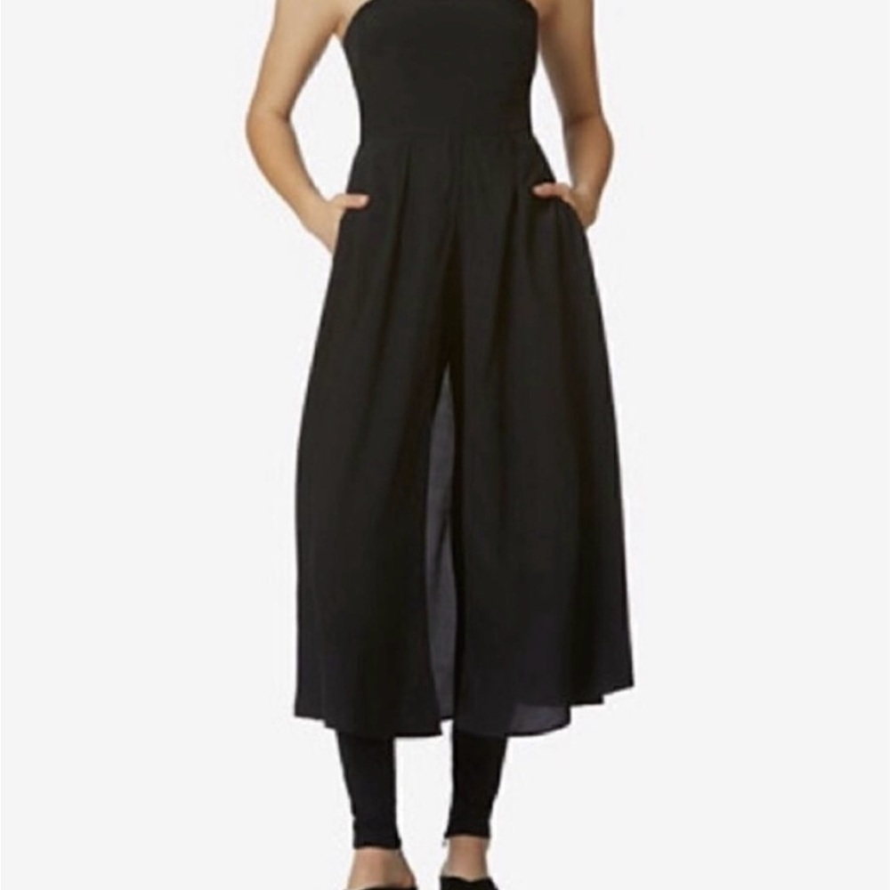 Avec Les Filles Skirt Over Pants Jumpsuit